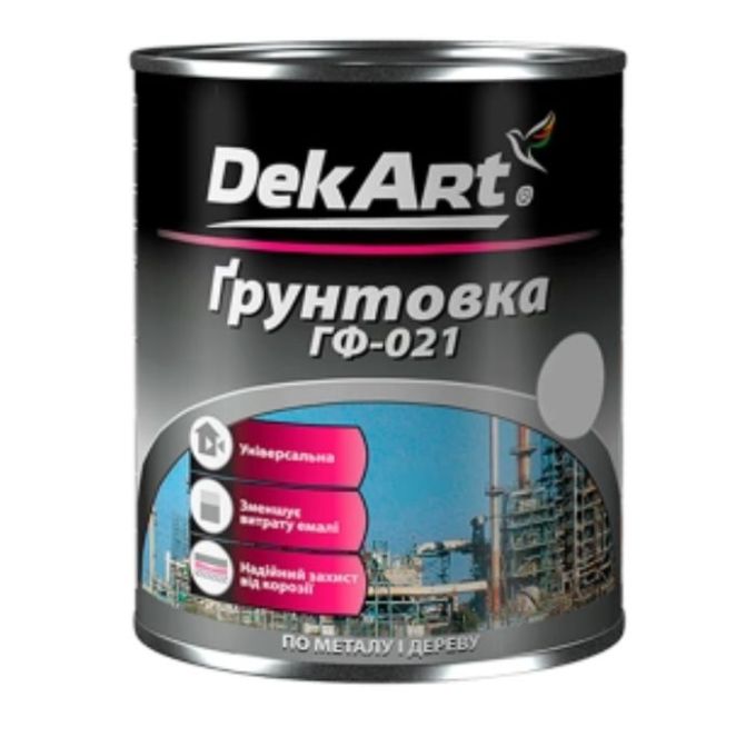 Грунтовка ГФ-021 сіра ТМ "DekArt"- 0,9 кг