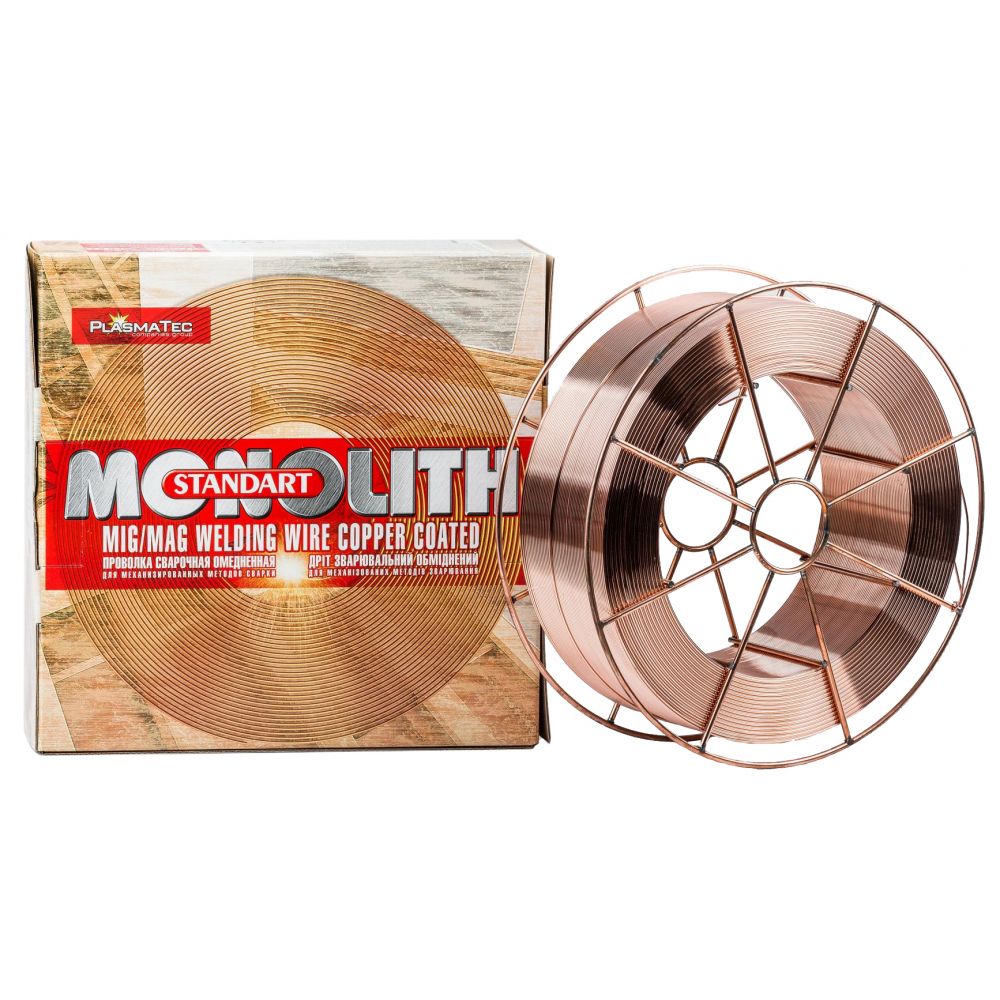 Дріт зварювальний з обмідненою поверхнею G4Si1 (Св-08Г2С) TM MONOLITH д 0.8 мм: уп 5 кг