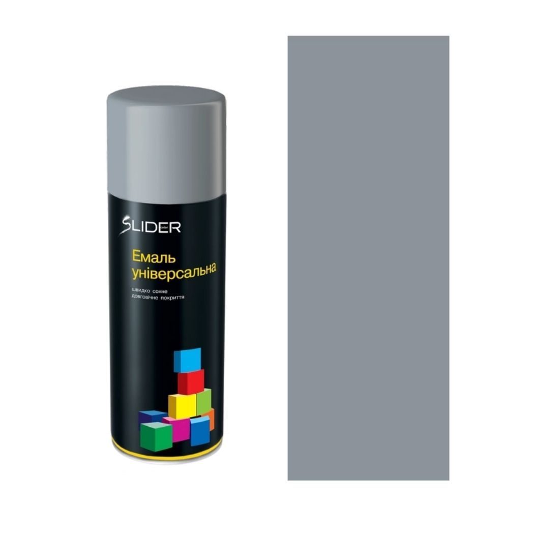 Емаль SLIDER color універсальна 7046 сіра 400 мл