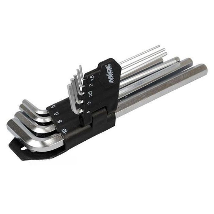 Набір торцевих ключів 6-гранних 9од Сr-V, 1,5-10,0мм