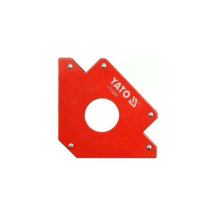 Струбцина магнитная для сварки YATO: 34 кг, 122 х 190 х 25 мм, Ø=46 мм.