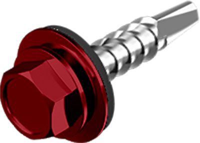 TEX-HF Винт 4,8х35 цб RAL 3005 д/дер вишневый