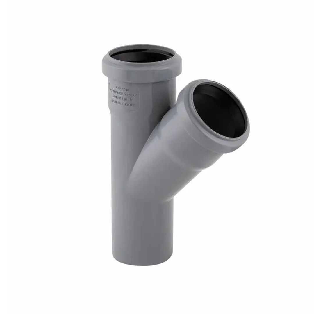 Тройник из полипропа. (45) 50х50х50 (2 резинки) д/канализ. труб TA Sewage