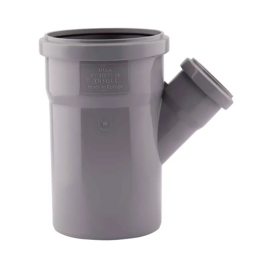 Тройник из полипропа. (45) 110х50х110 (1+1 резинки) д/канализ. труб TA Sewage