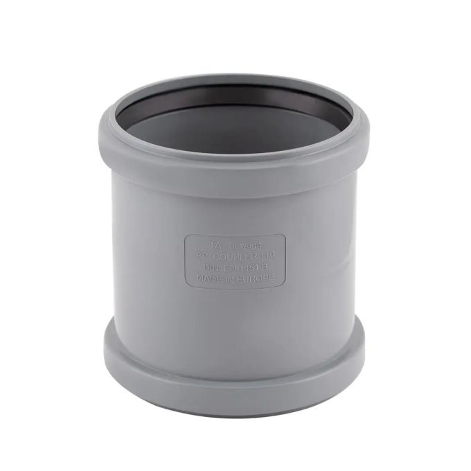Муфта з поліпроп.  110х110 (2 гумки) д/каналіз. труб TA Sewage