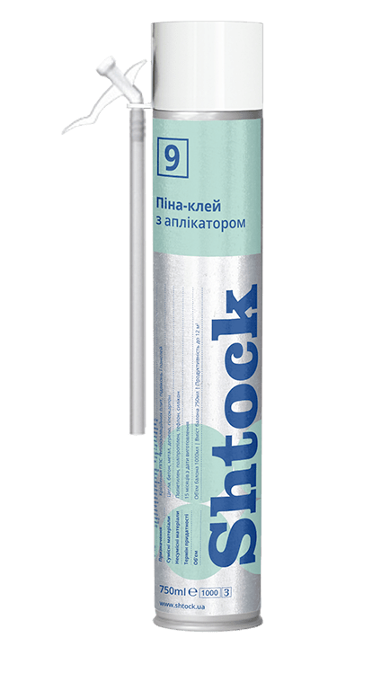 Піна-клей з аплікатором Shtock, 750 мл (12шт)  №9