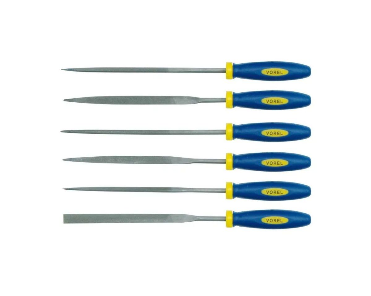 Надфилі VOREL набір 6шт., l=180 мм