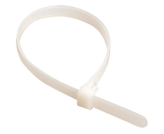 Хомут стяжний капрон. білий 450х4,8 100шт
