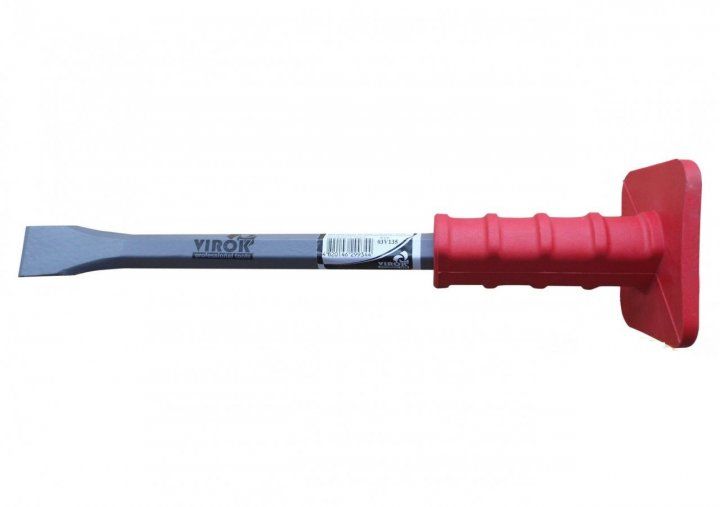 Зубило каменщика VIROK с резиновой ручкой 300 мм.