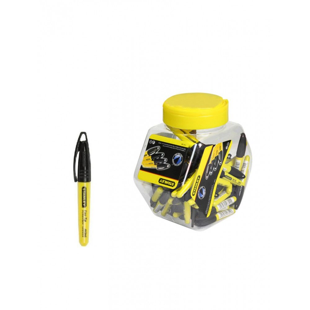 Маркер МІНІ STANLEY чорні з загостреним наконечником