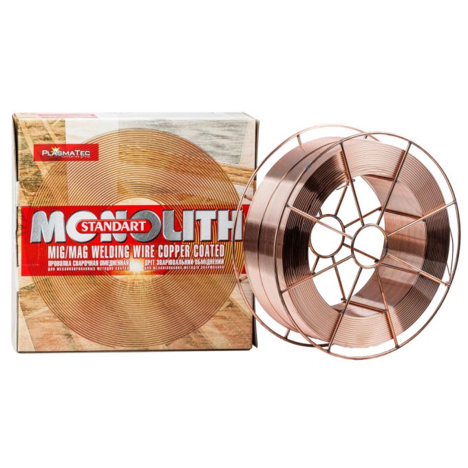 Дріт зварювальний з обмідненою поверхнею G4Si1 (Св-08Г2С) TM MONOLITH д 1,2 мм: уп 5 кг