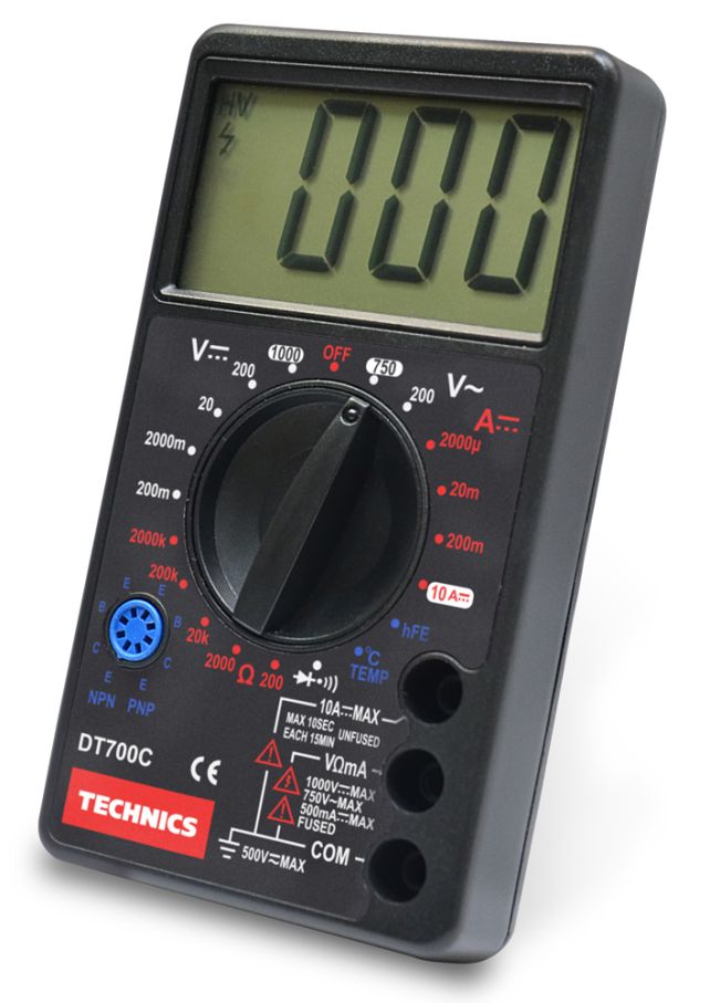 Мультиметр цифровий DT700C, 8 функцій + зумер