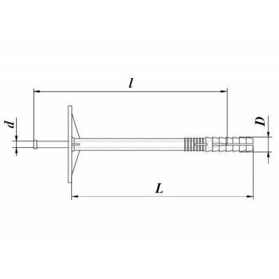 Дюбель 10*160 из пласт.гвоздь.(100шт)