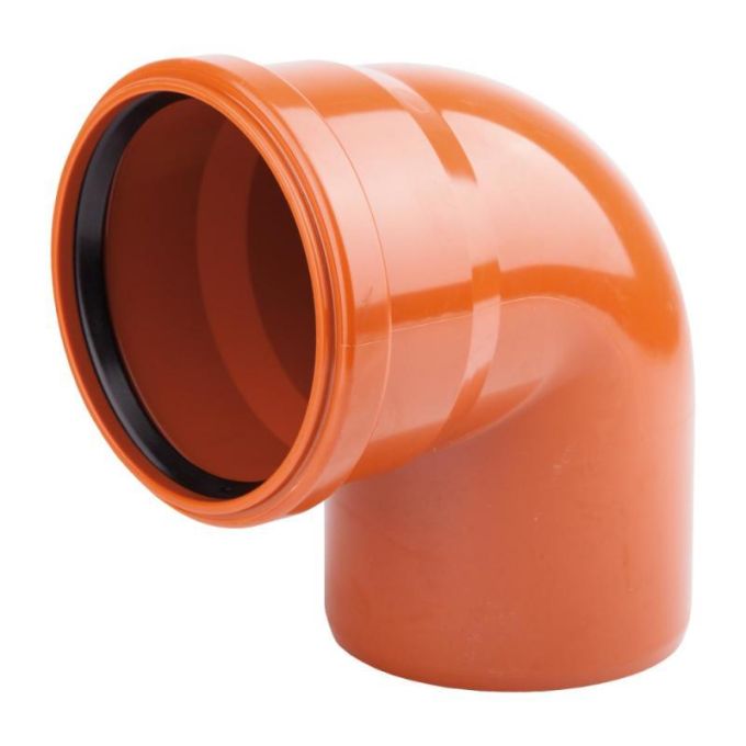 Коліно каналізаційне ПВХ 87° D.110 (15/200)