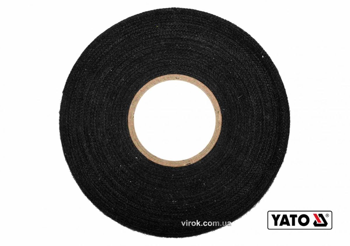 Лента ХБ YATO : 25 м x 19 x 0.3 мм,(тканевая основа) t= -40°С - +105°С для мотания пучков электрич.
