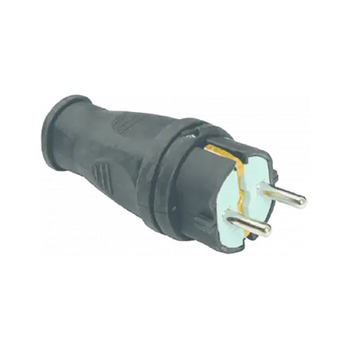 Вилка з/з 1*16А (каучук) Baysal (20 200 001)