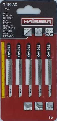Пилочне полотно HAISSER T 101AO набір - 5шт, 50 мм, м"яка деревина, столярна плита з покриттям (1,5