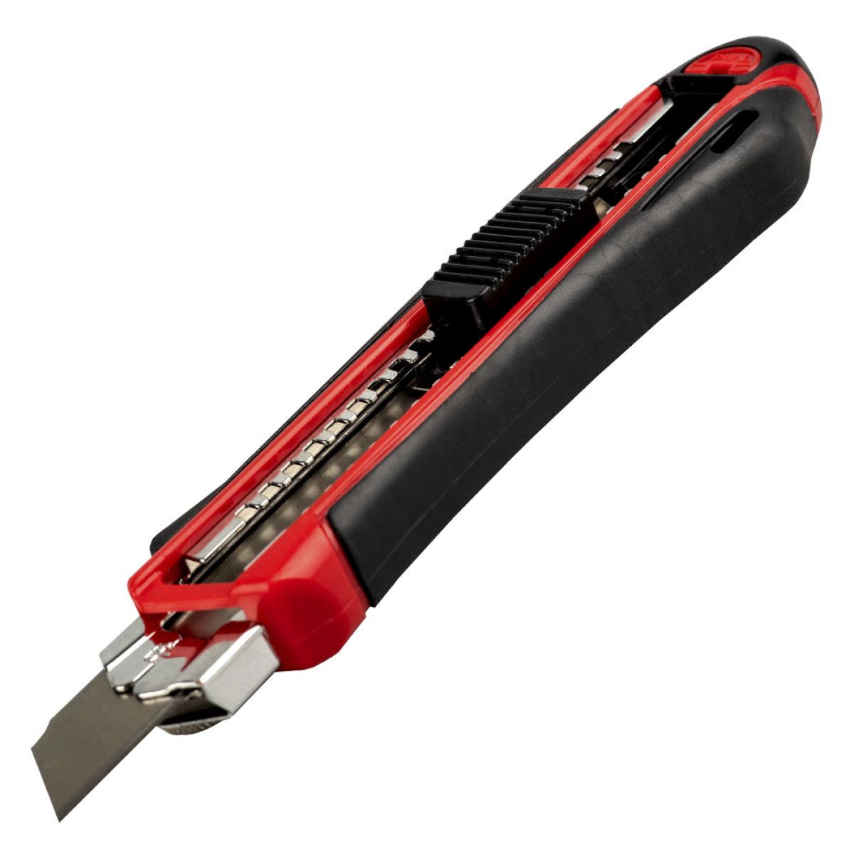 Ніж пластиковий, 18 мм, 5 сегментованих лез, гумові вставки, самозавантаження лез, HAISSER