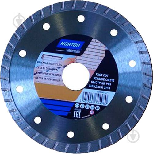 Диск алмазний NORTON-DIY BRICKS & TILES турбо : Ø= 180/25.4/ 22.23 мм