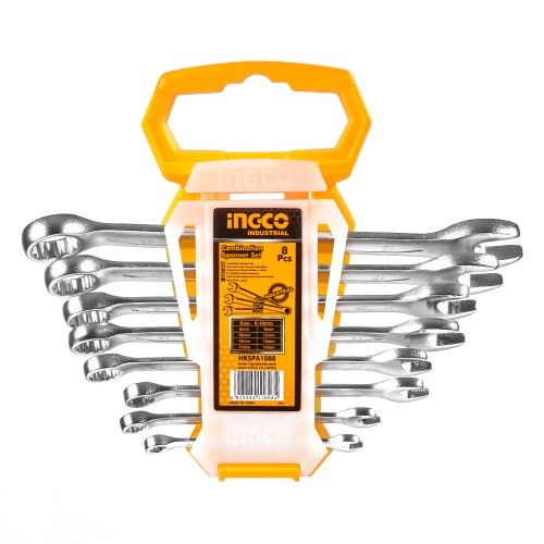 Комплект комбінованих гайкових ключів 6–19 мм 8 шт. INGCO INDUSTRIAL