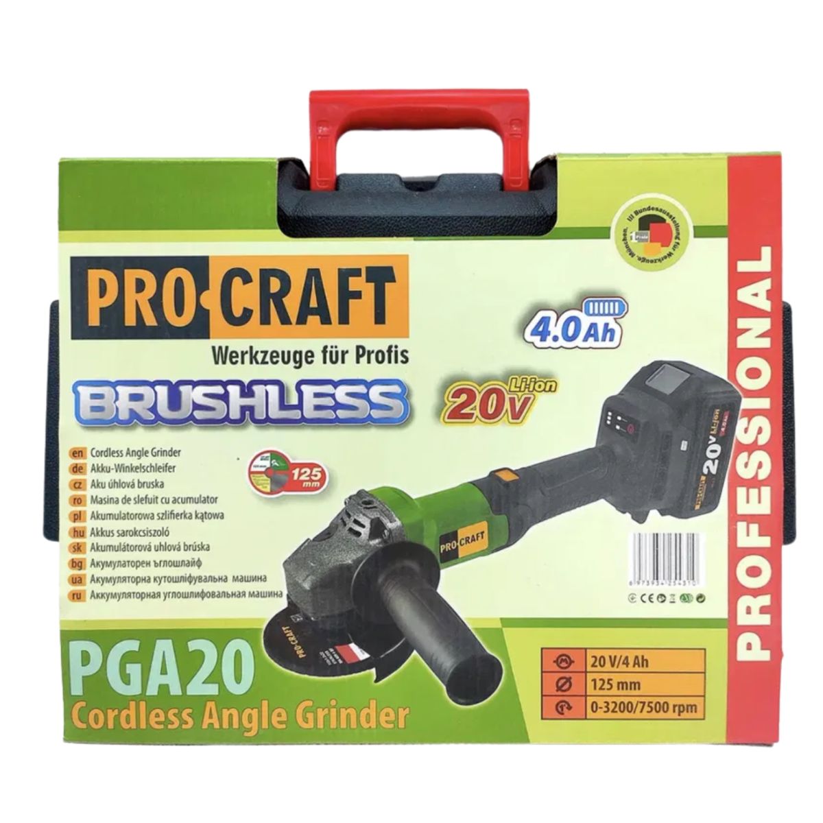 Болгарка (кутова шліфувальна) ProCraft PGA-20