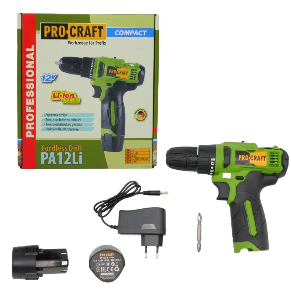 Шуруповерт Procraft PA-12Li