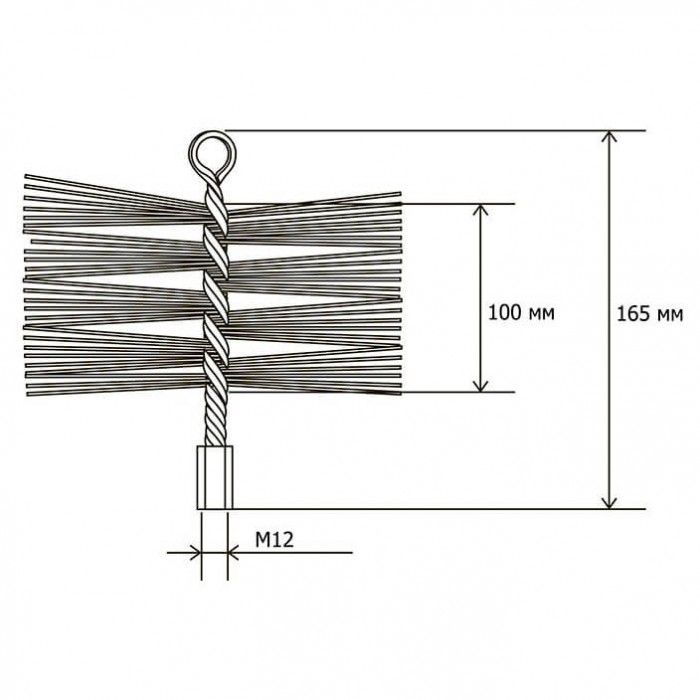 Щітка металева для чищення димоходу «Savent», 100мм