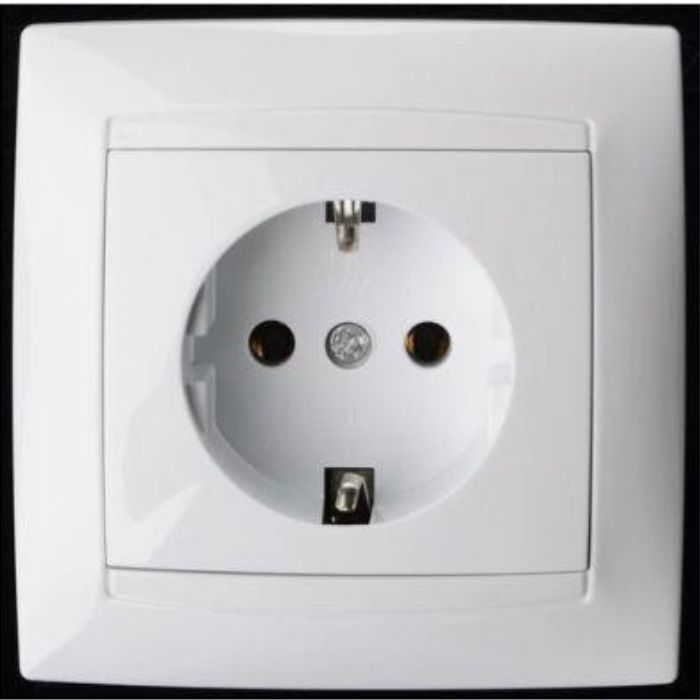 Розетка с заземлением Almera BATI белая