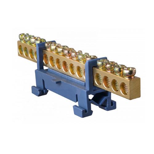 Шина нульова з ізолятором 15 отворів BC-515 6х9 на ДИН-рейку АСКО-УКРЕМ