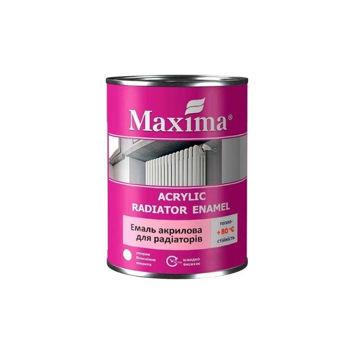 Емаль акрилова для радіаторів опалення К ТМ «Maxima» - 0,75 кг