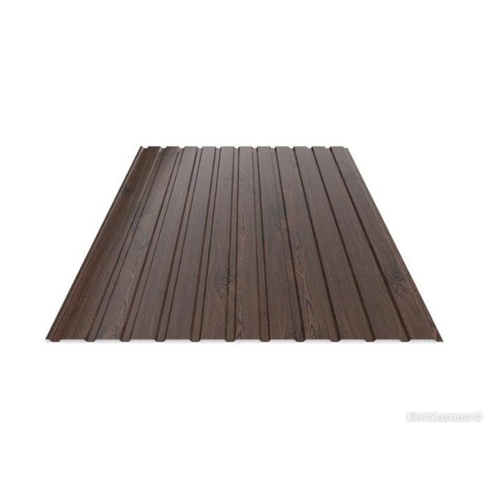 Профнастил ПС-10 оцинк RAL (Дерево темне) 0,45х1200х2100мм (2,52м2)