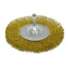 Щітка-крацовка дискова латунна зі шпилькою, 100 мм