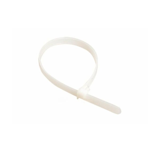Хомут стяжний капрон.UV білий 200х3,6 100шт