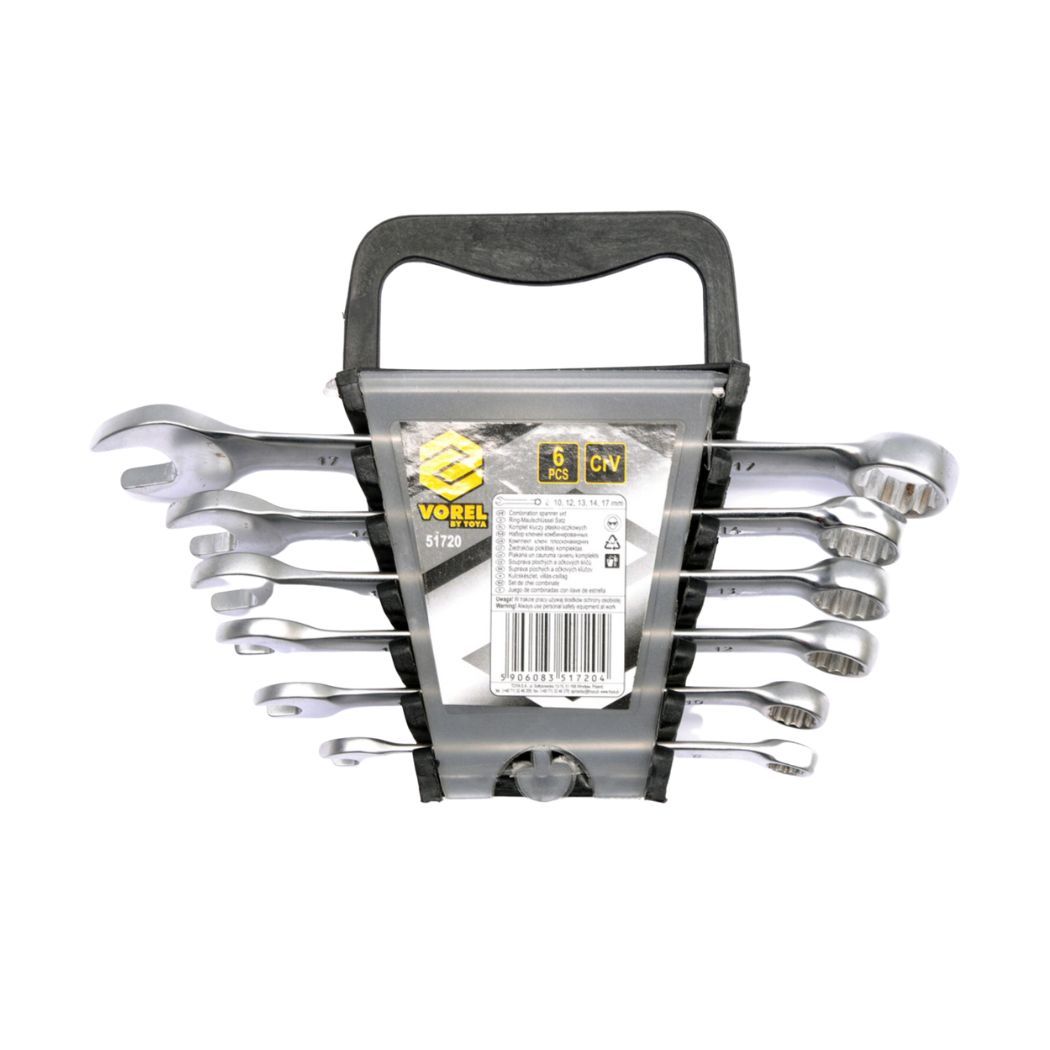 Набір ключів комбінованих Vorel 8-17 мм Cr-V 51720