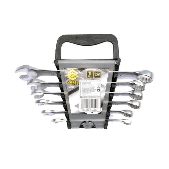 Набір ключів комбінованих Vorel 8-17 мм Cr-V 51720