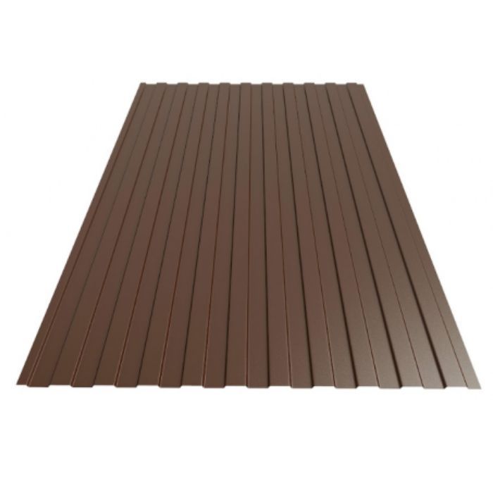 Профнастил ПС-10 оцинк RAL 8019 (Темно-коричневий матовий) 0,45х1200х1770мм (2,124м2)