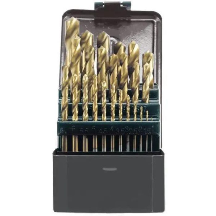 Набір свердл по металу STHOR HSS титан. Ø= 1,0 - 10,0 мм, 19 шт.