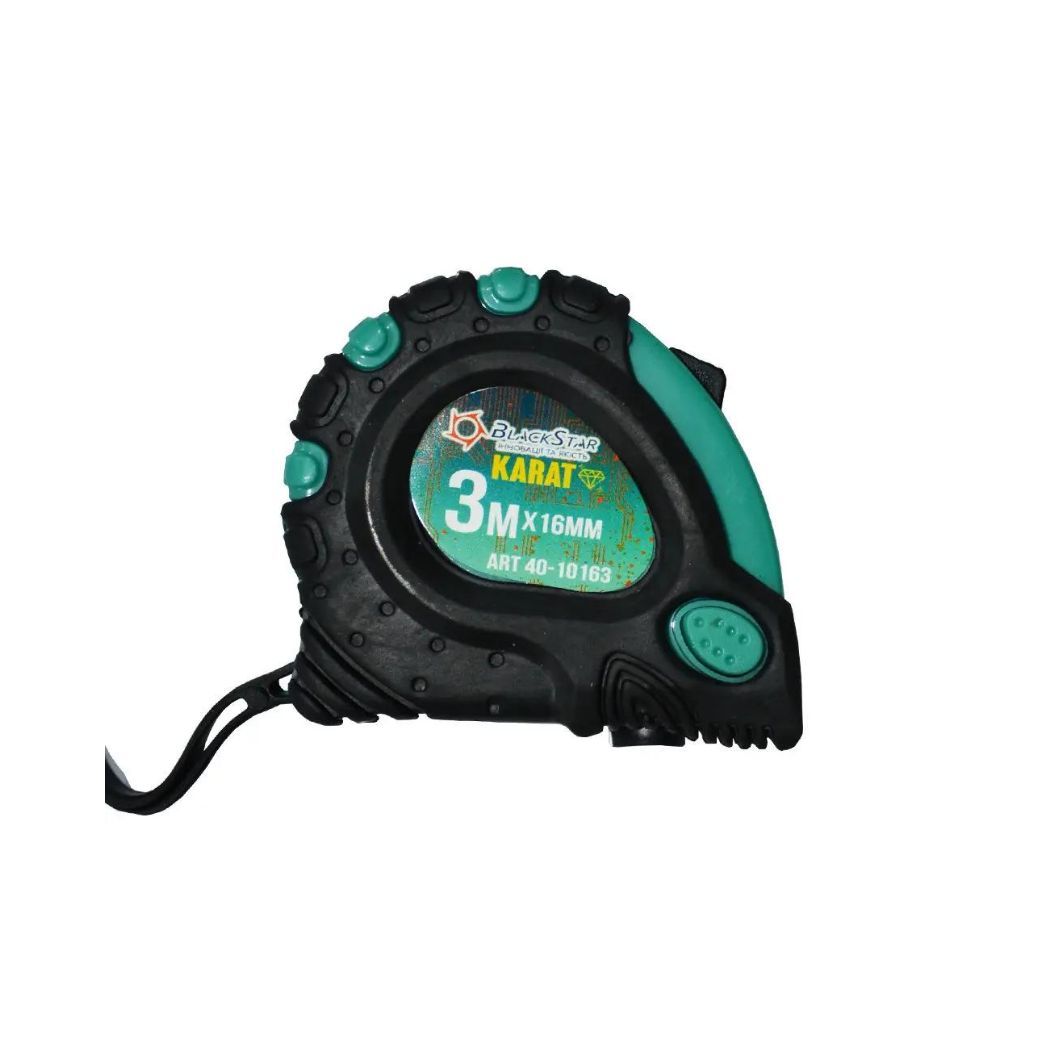 40-10163 Рулетка "Black Star" 3м*16мм КАРАТ (100/6шт.)
