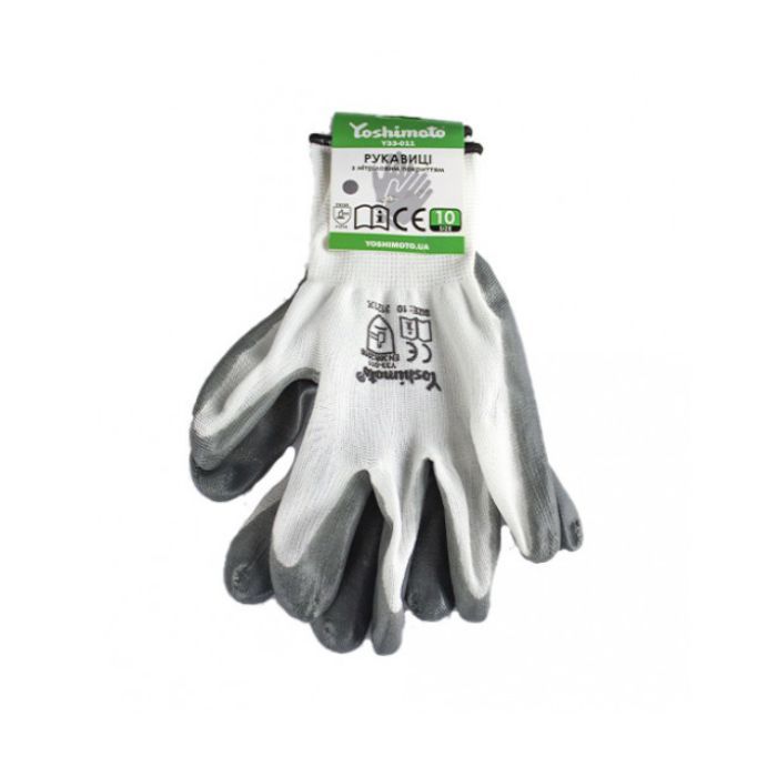 Рукавички трикотажнi з нiтрiловим покриттям  р.10 з етикеткою (12/120 шт)