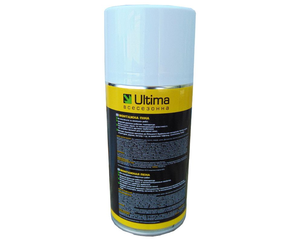 Монтажная полиуретановая пена (РУЧН.), всесезонная 310ml, (A4198) ПТ-9986ULTIMA