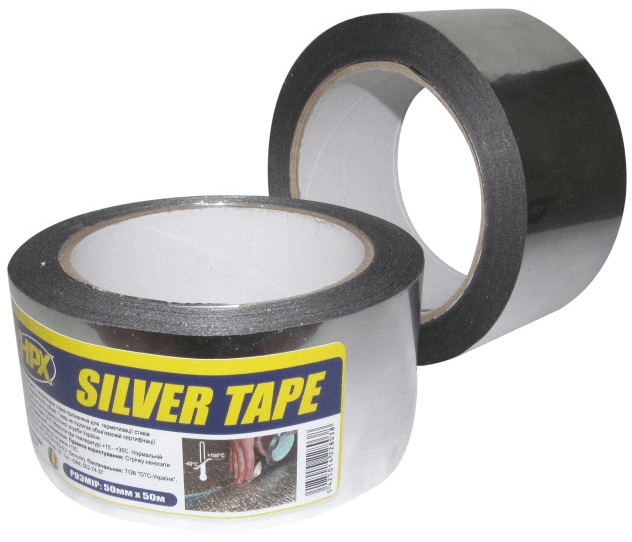 HPX Скотч металізов.50мм*25м срібл. ST5025