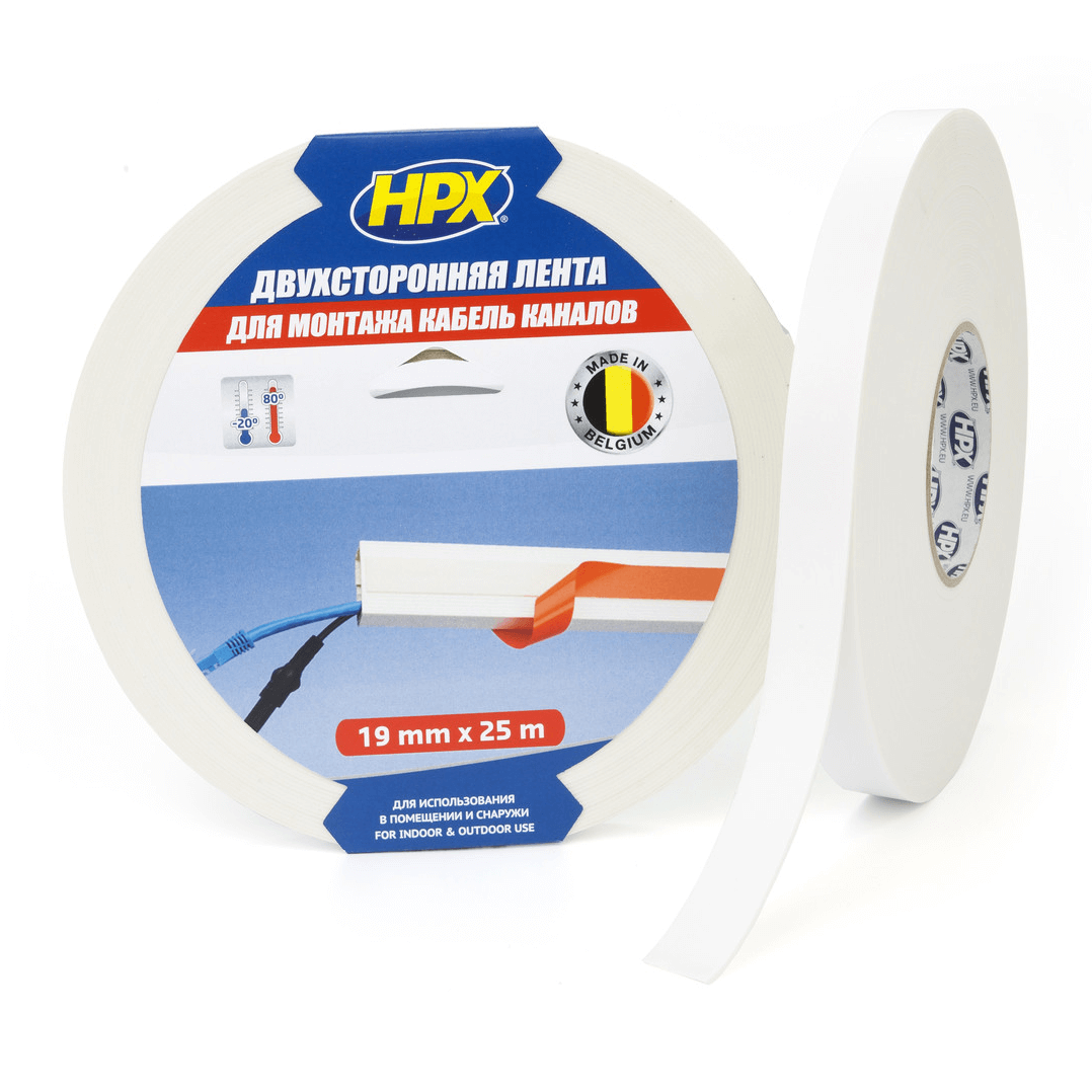 HPX Стрічка д/кабельканалів 19мм*25м спінена DSW1925