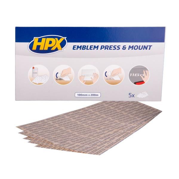 HPX Клей в листах для емблем 100*200 прозорий EP1020