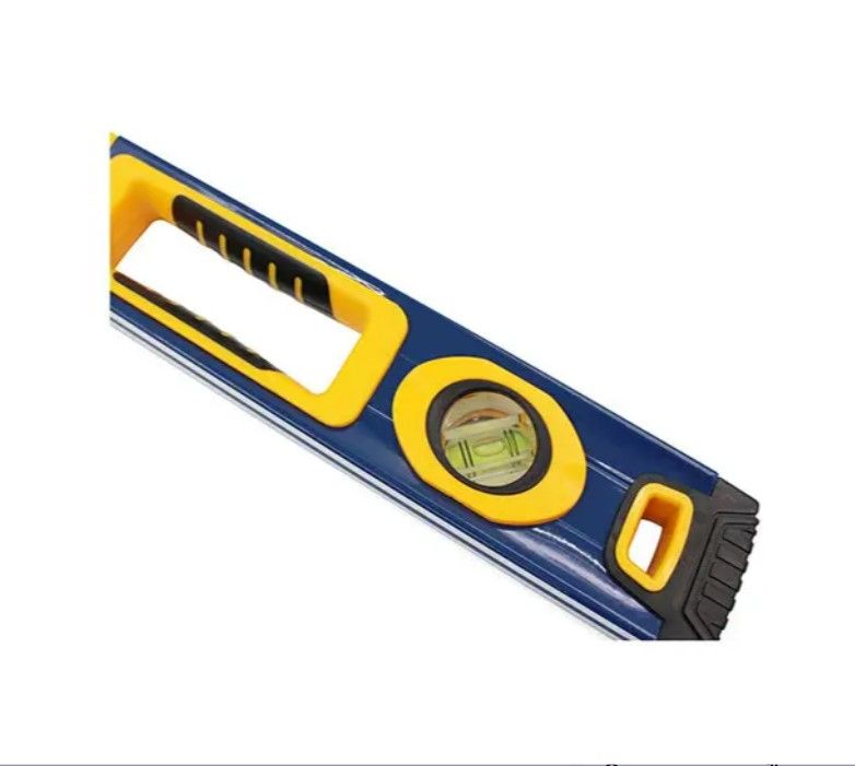 Уровень строительный с ручками и магнитами 1000 мм Eco, противоударный, точность 0,5 мм/м, ТМ Kubis