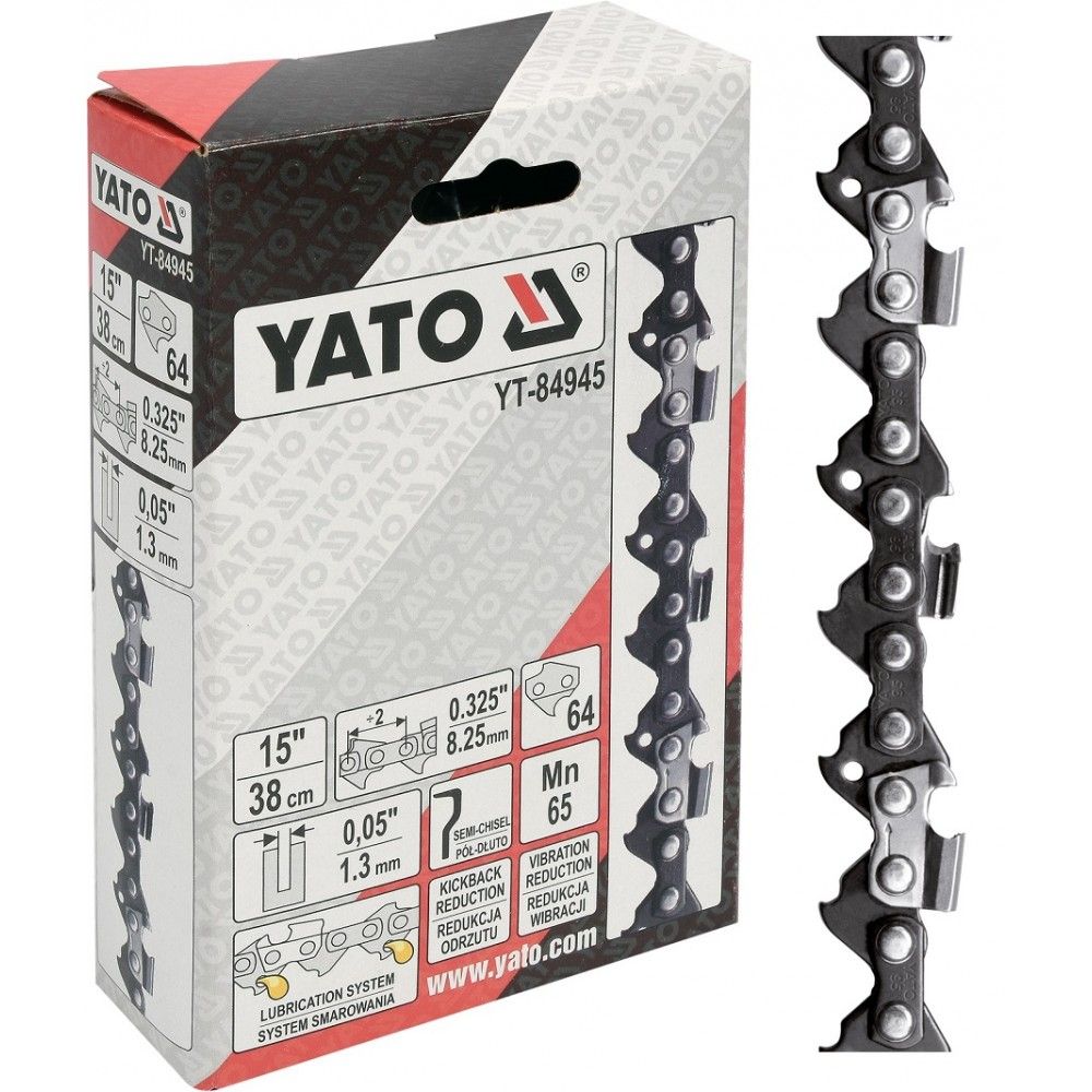 Цепь для пилы YATO l=15"/38cv (64 звена) 0.325"-(8.25см).Т-0.05"1.3мм---YT-84933