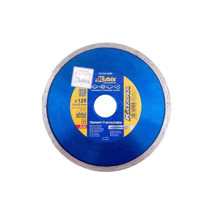 Диск алмазный отрезной KERAMIK 125*22.2 мм, 2.0*5 мм, KATANA, ТМ Kubis