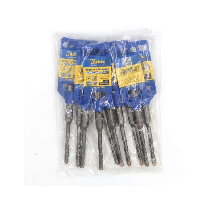 Бур по бетону SDS-Plus S4 12*160 мм, 40Cr, YG8C HRC 88-90, ТМ Kubis