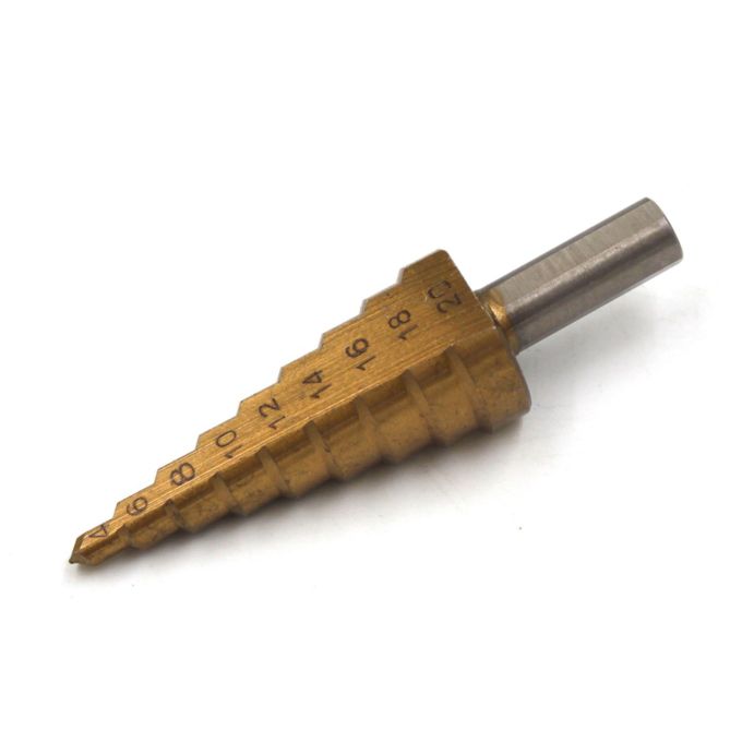 Свердло по металу HSS ступеневе 4-20 мм, TiN, HRC 60-63, ТМ Kubis