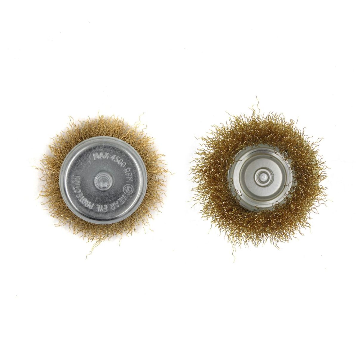 Щітка-крацовка чашкова для дрилі Ø100 мм, рифлена латуньована, ТМ Kubis