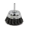 Щітка-крацовка чашкова для дрилі Ø75 мм, сталева жгутована, ТМ Kubis